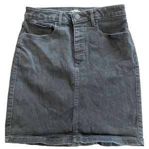 Express Jeans Black Skirt High Rise Denim Perfect Stretch Women's 4 High Rise